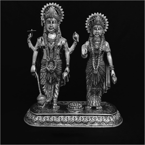 Laxmi Narayan Silver Statue Size: 1-24 Inch