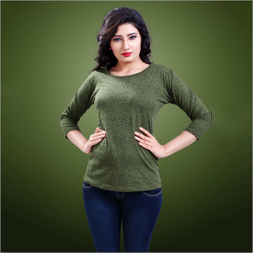 Ladies Printed Top - Cotton Blend, Available in S, M, L, XL | Alluring Print, Comfortable for Rainy, Spring, and Summer Seasons