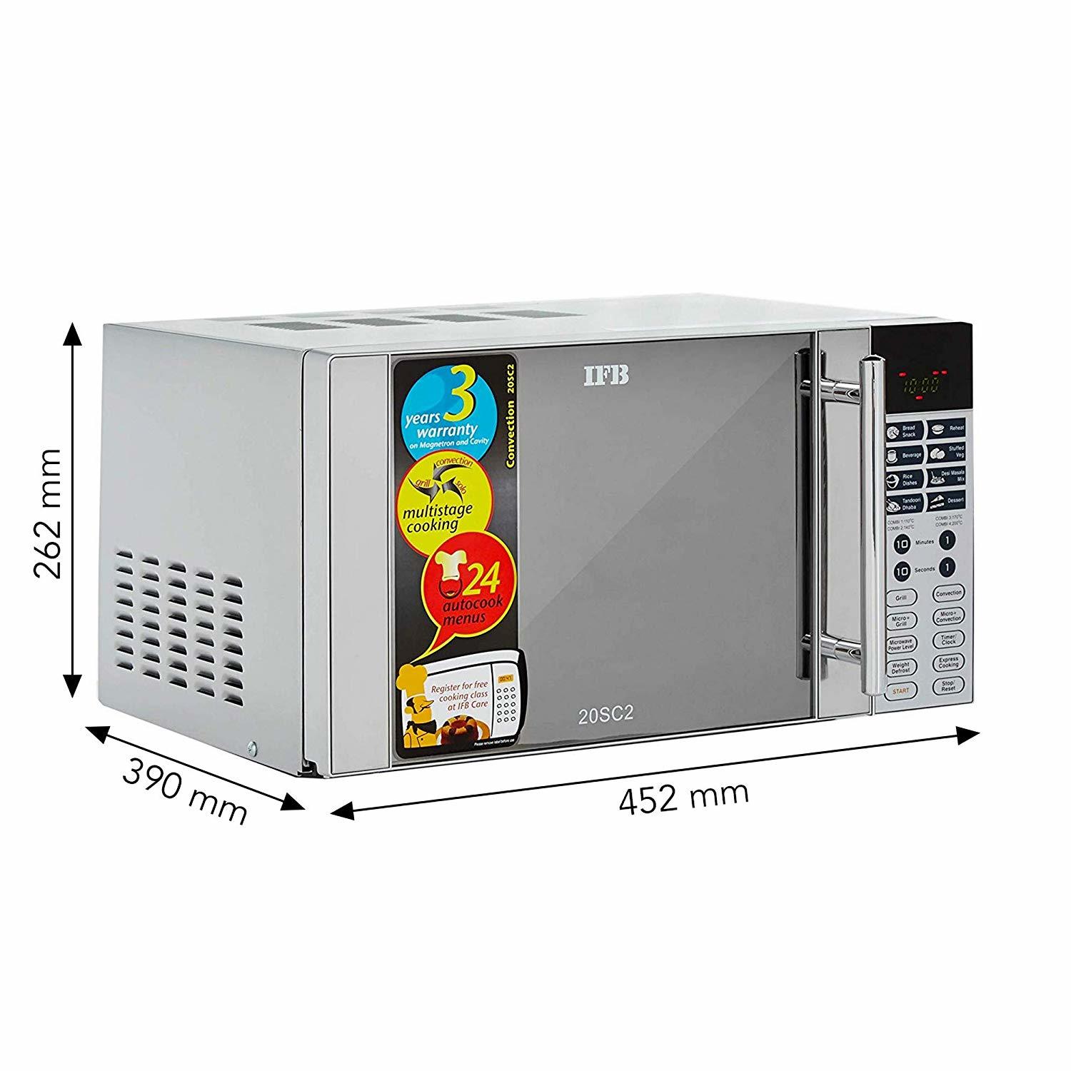 Ifb 20 L Convection Microwave Oven (20sc2, Metallic Silver)