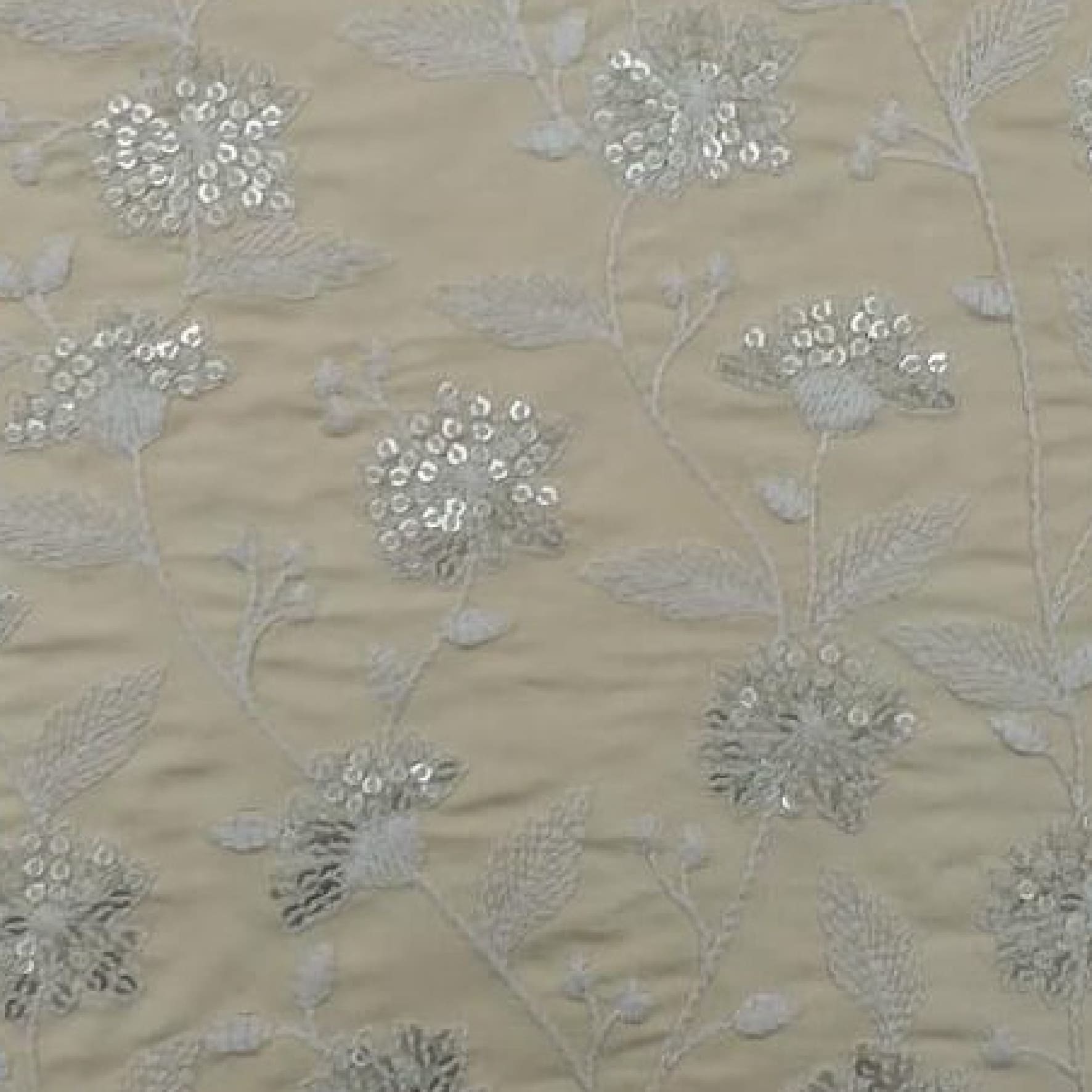 Embroidery Fabric - Cotton, 44 Inches Wide, Gray Color, 150 Gsm | Durable, Lightweight, Skin Friendly, Floral Embroidery, Soft Texture, Elegant Look, Alluring Designs