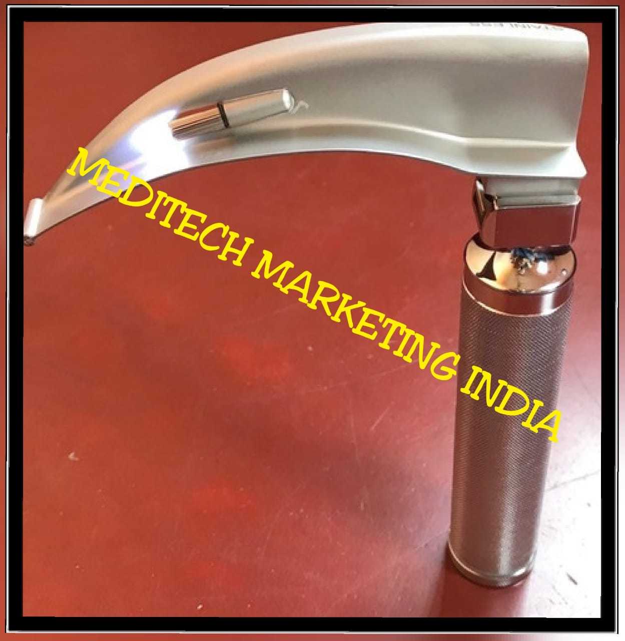 Laryngo Scope - Stainless Steel 304, 100 Grams | Conventional Bright Led Light, Reusable, Sterilizable, Replaceable Screw-in Lamps