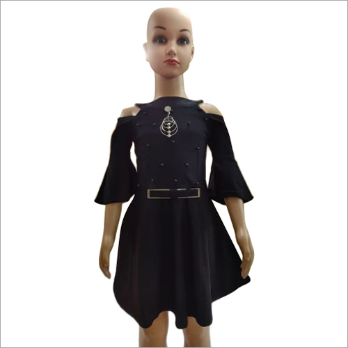 Available In Different Colour Girls Knee Length Frock