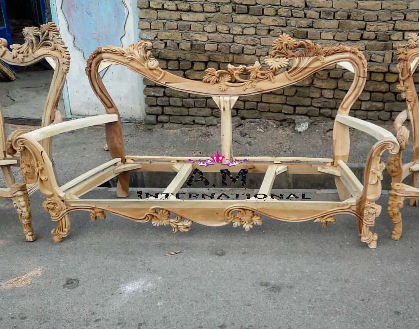 Handmade Designer Wooden Sofa Set