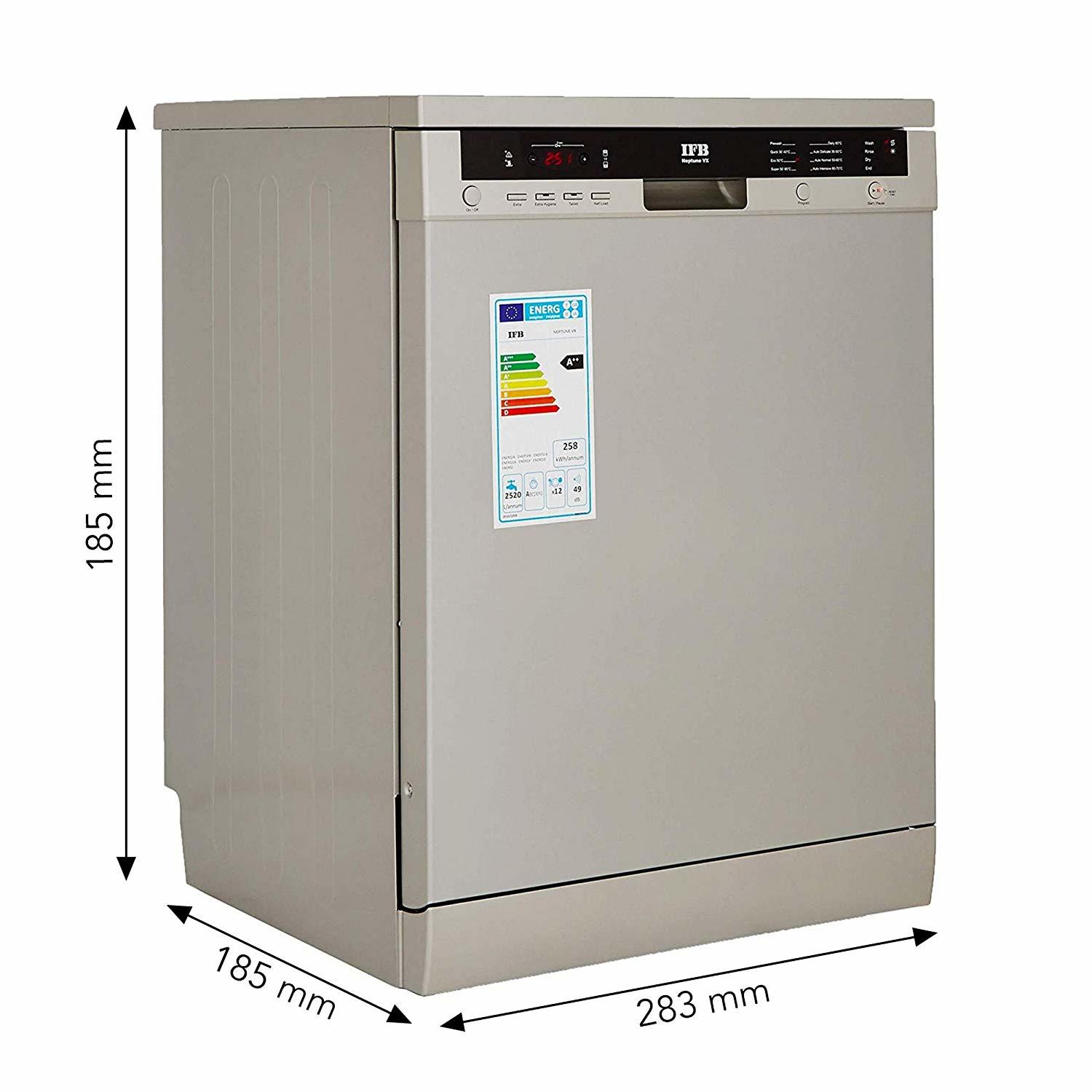 Ifb Neptune Vx Fully Electronic Dishwasher (12 Place Settings, Dark Silver)