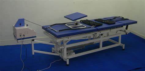 Nice Track Cervical & Lumber Traction Package - Iron, Three-Section 195cm x 70cm Table, 0-99 Sec Hold Time, Electric, LCD Display | Portable, Adjustable, Suitable for Adults, Children, Elders, Women