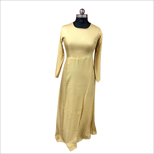 Designer Anarkali Suit - Cotton Blend, Available In Various Colors | Plain Pattern, Quick Dry, Washable, No Fade, Suitable For All Seasons