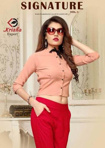 ड्राई क्लीनिंग रेयन स्लब लाइक्रा पैंट