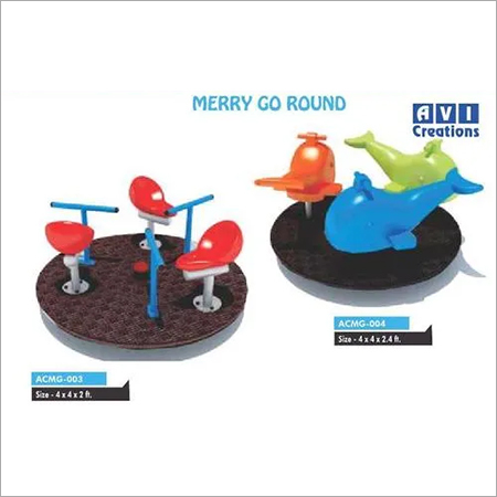 Merry Go Round - Metal & Plastic, Standard Size for Kids 2-5 Years | Brightly Colored Design, 4-Child Capacity, Rotating Outdoor Play Equipment