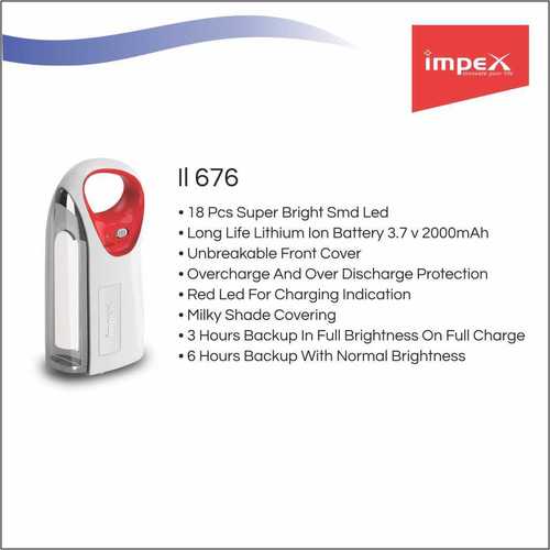 IMPEX LED इमरजेंसी लाइट (IL 676)