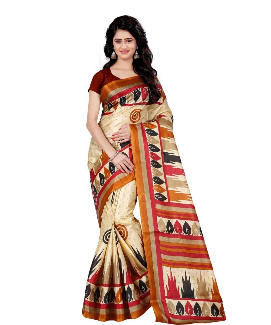 Ladies Daily Wear Printed Fancy Silk Saree - Tapeta Silk, Length: 6 Mtr, Blouse Length: 0.8 Mtr | Suitable For All Seasons, Vibrant Printed Patterns