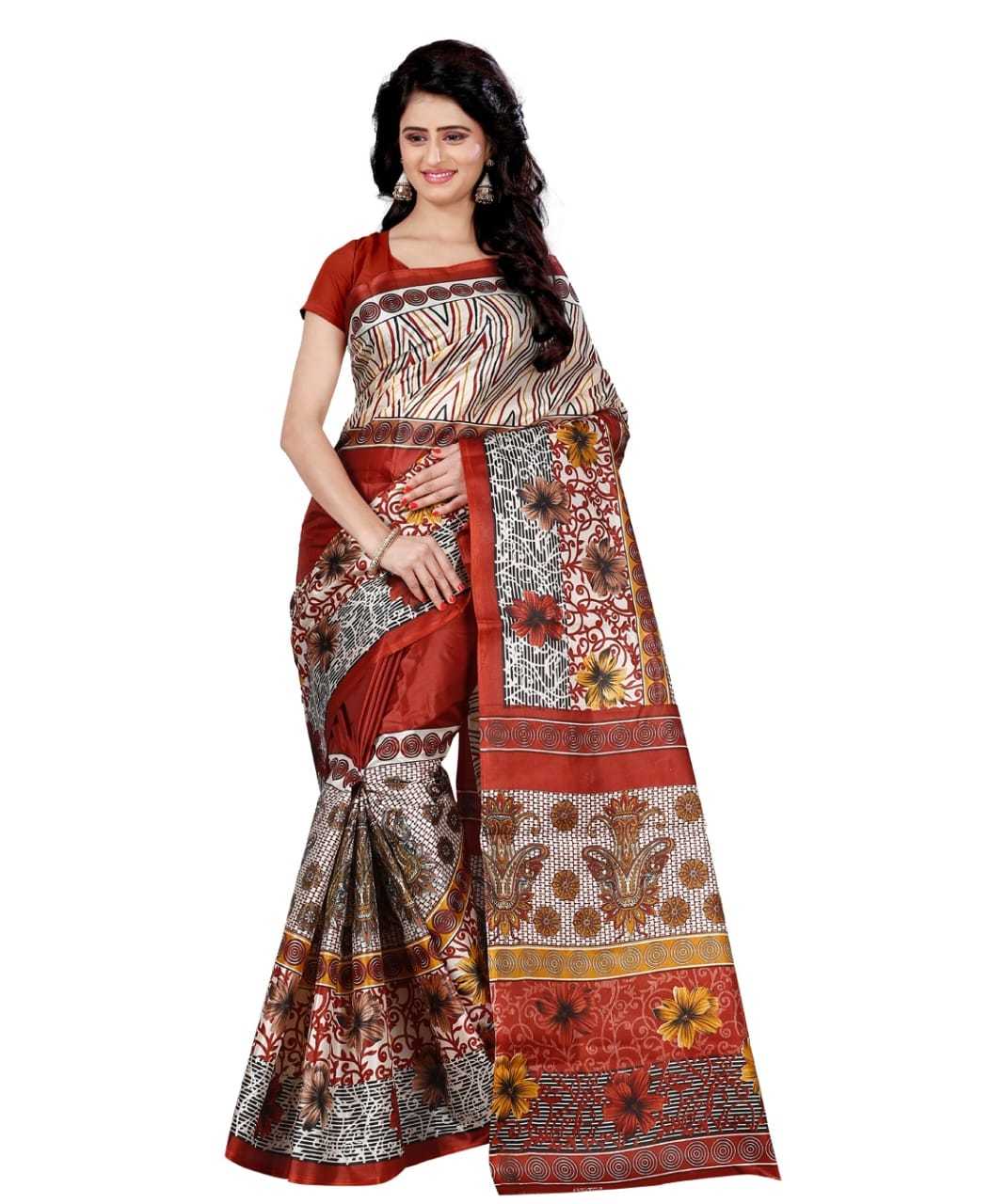 Ladies Daily Wear Printed Fancy Silk Saree - Tapeta Silk, Length: 6 Mtr, Blouse Length: 0.8 Mtr | Suitable For All Seasons, Vibrant Printed Patterns