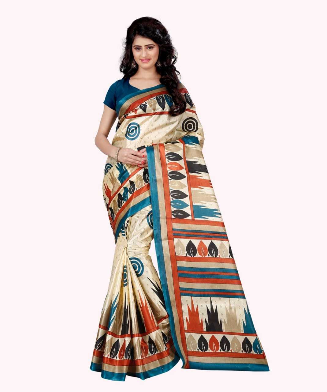 Tapeta Silk Printed Saree - 6 Mtr Length, 0.8 Mtr Blouse | All Season Versatile Indian Style, Ideal For Daily Wear