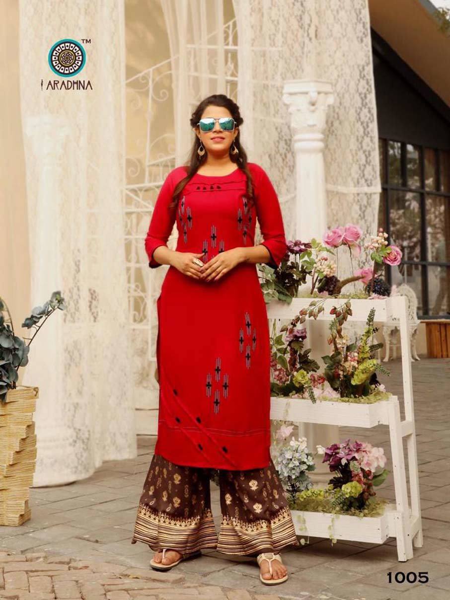 Heavy Rayon Kurti With Embroidery & Manual Work - Sizes M To 3xl, 3/4 Sleeve, Washable, Cool Pass, Customized Logo
