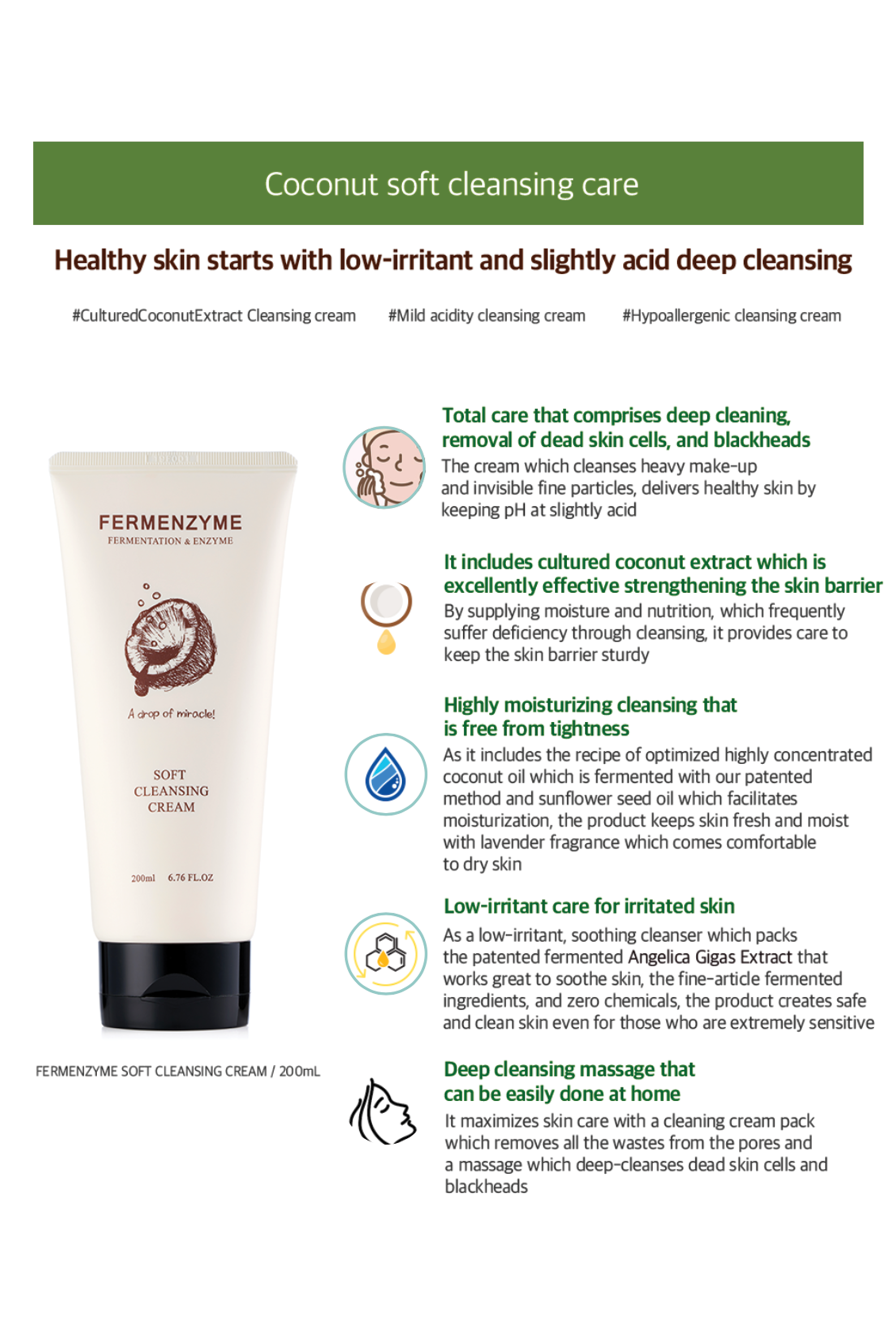 Fermenzyme Soft Cleansing Cream Best For: Daily Use
