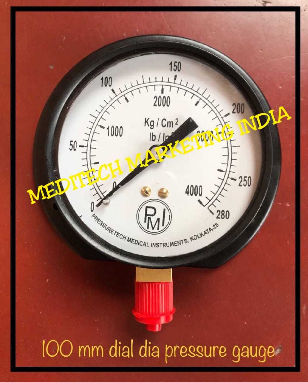Pressure Gauges - Brass & Aluminium, 50 Mm Dial Diameter, 0-16 Kg/cm2 & 0-250 Kg/cm2 | Ideal For Hospital, Clinic, Nursing Home Applications