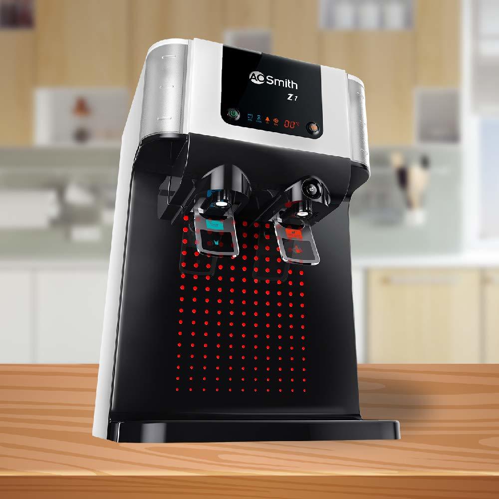A.o.smith Z1 Hot Uv 10 Litre Wall Mountable Table Top Uv Black 10 Litre Water Purifier