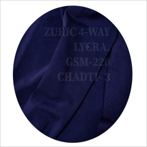 Polyester Lycra Fabric - Yarn Count 72, Plain Style, Dyed Texture