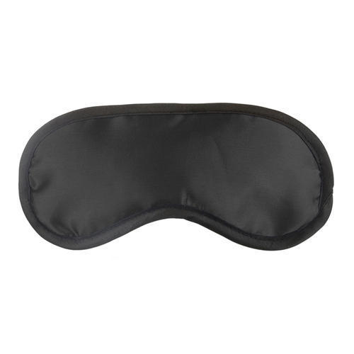 Soft Satin Eye Shade Mask - 7.5 x 4.5 Inches, Adjustable Elastic Strap, Hand Washable, Individual Pouch Packaging, Lightweight Black Design