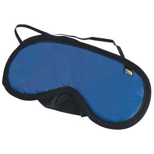Plain Eye Shade Mask - Polyester, 8.5 x 4.5 Inches, Blue | Adjustable Strap, Hand Washable, Lightweight at 0.5 oz
