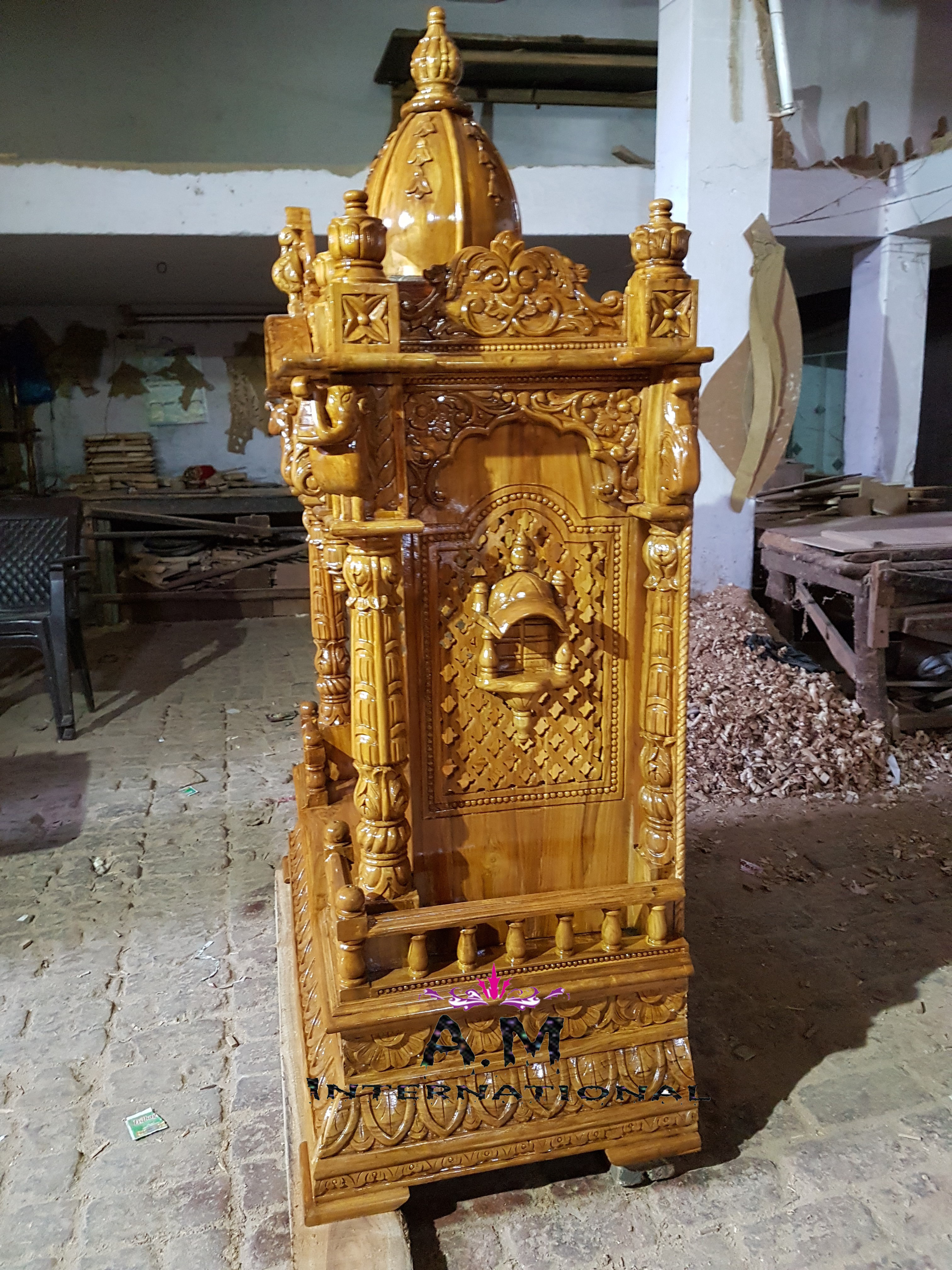 Handmade Teak Wood Temple