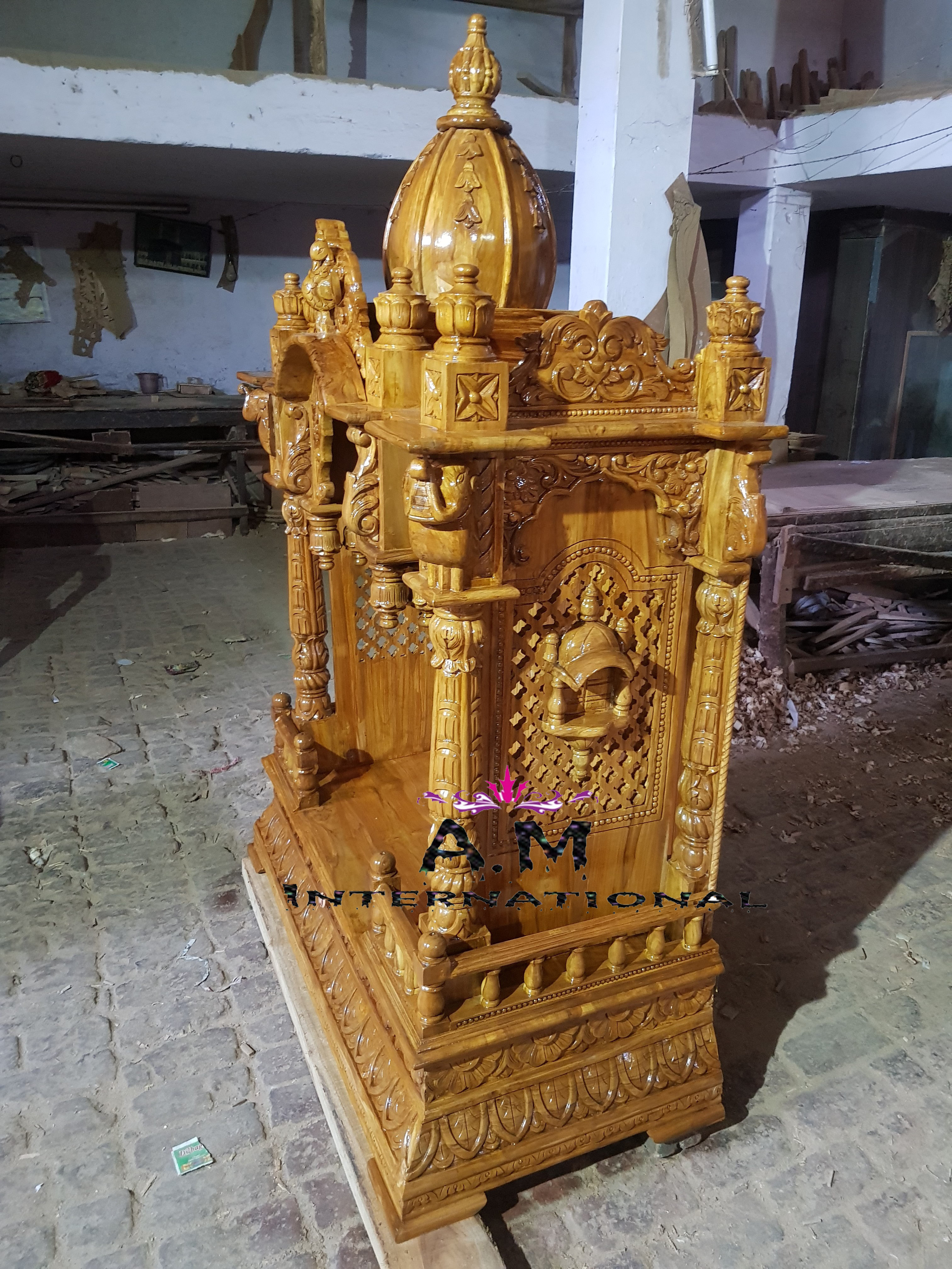 Handmade Teak Wood Temple