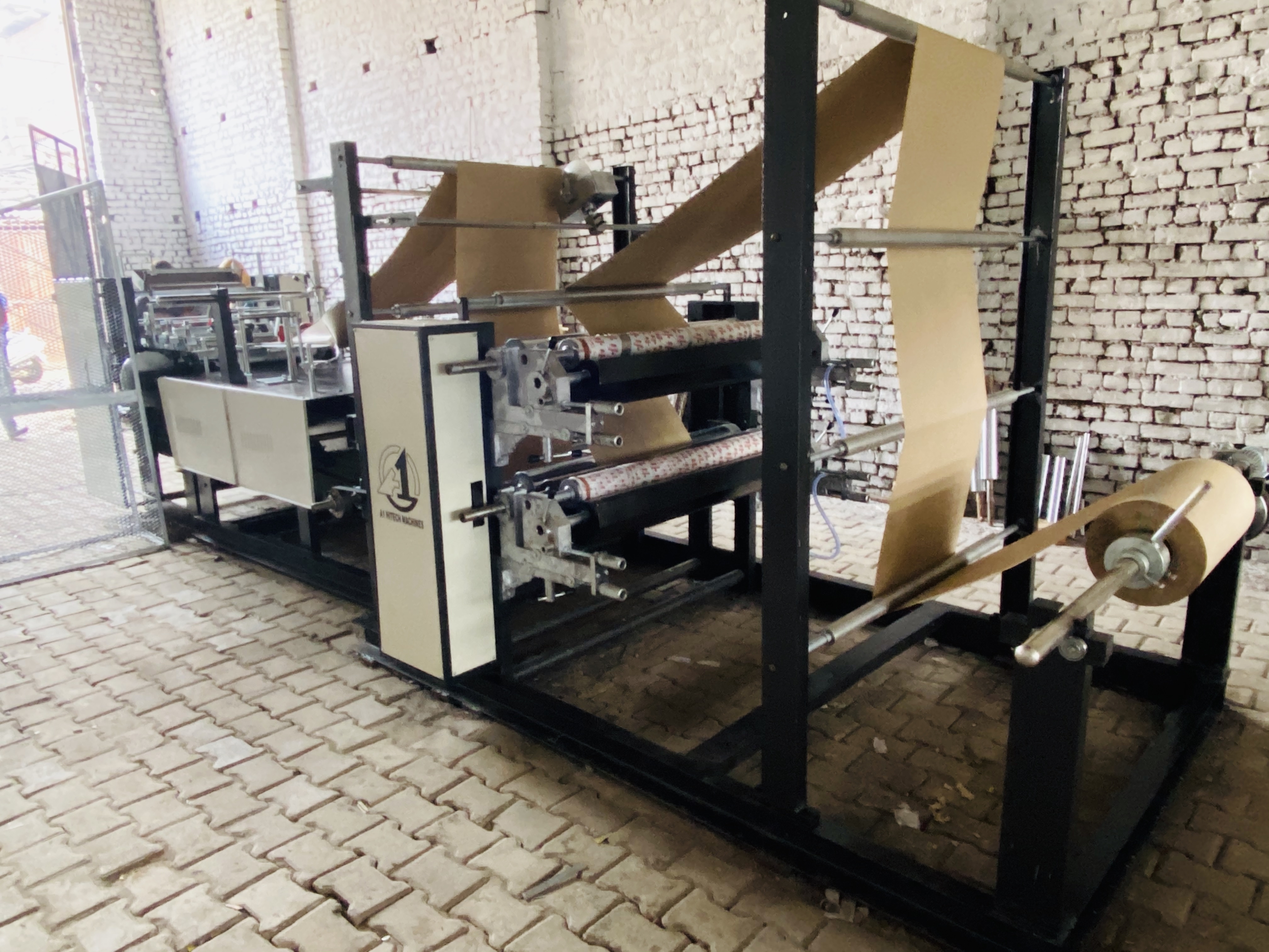 3 Hp Paper Bag Machine - Mild Steel, 16.40x5.57 Ft, 240-440 Volt | Long Life, Easy Maintenance, 1000 Kg/day Capacity, 1 Year Warranty