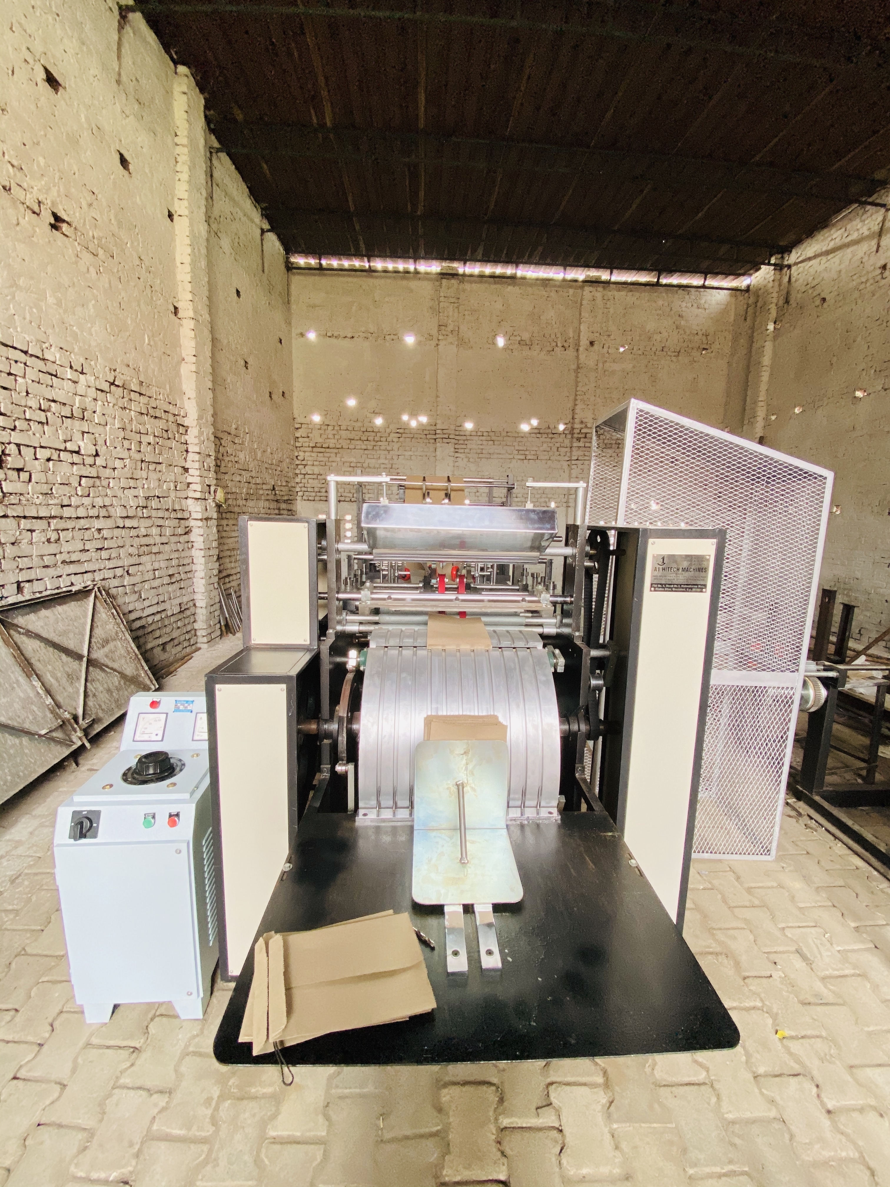 3 Hp Paper Bag Machine - Mild Steel, 16.40x5.57 Ft, 240-440 Volt | Long Life, Easy Maintenance, 1000 Kg/day Capacity, 1 Year Warranty
