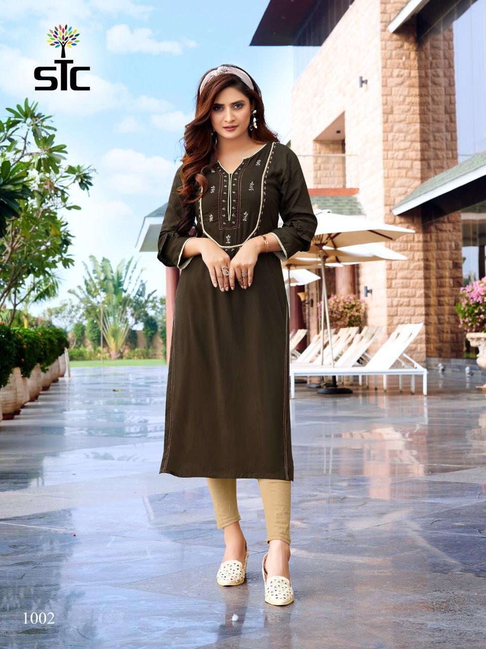 Rayon Handwork Kurti - Rayon 14kg, Sizes M(38)-xxxl(46), 3-4th Sleeve | Cool Dry, Quick Dry, Casual Daily Wear, Customized Logo