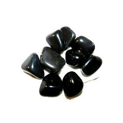Landscaping Garden Decor Black Polished Agate Pebbles Stone Solid Surface