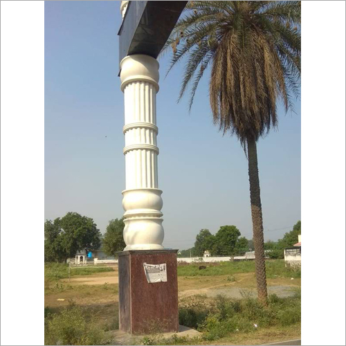 जीआरसी गोल सफेद कॉलम