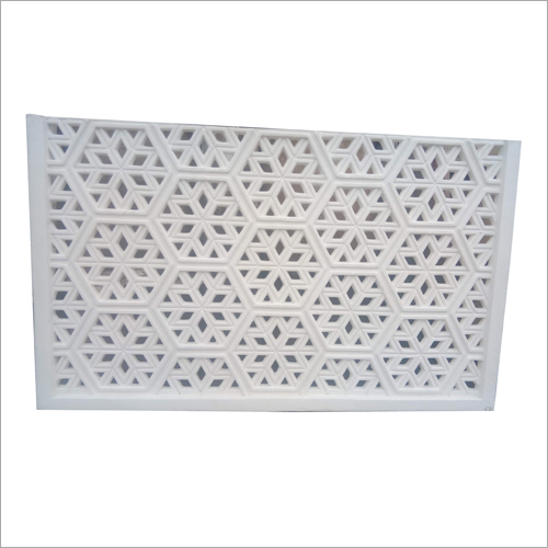 Grc Designer Jali Panel - Gypsum Material, Customized Size, Color Coated White | Durable, Lightweight, Easy To Install