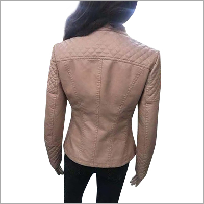 Ladies Leather Casual Jacket - Leather, Plus Size, Available In Various Colors | Full Sleeves, Double Pockets, Washable, Winter Wear