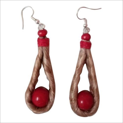 Handmade Jute Earrings Gender: Women