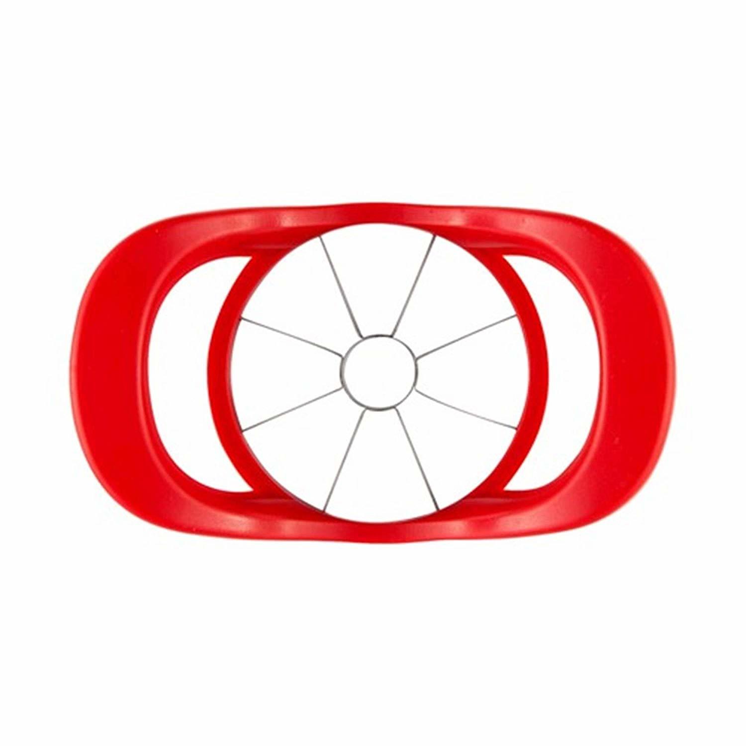 Apple Cutter - Stainless Steel Blade, 8-10 Cm Dimensions, Red | Core Removal, Easy Slicing, Durable Blade, Dishwasher Safe, Eight Even Slices