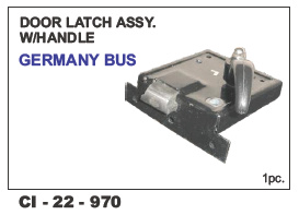 Door Latch Assy w/Handle Germany Bus LH/RH - Durable Alloy, Designed for 4-Wheeler Vehicles | Includes Warranty for Quality Assurance