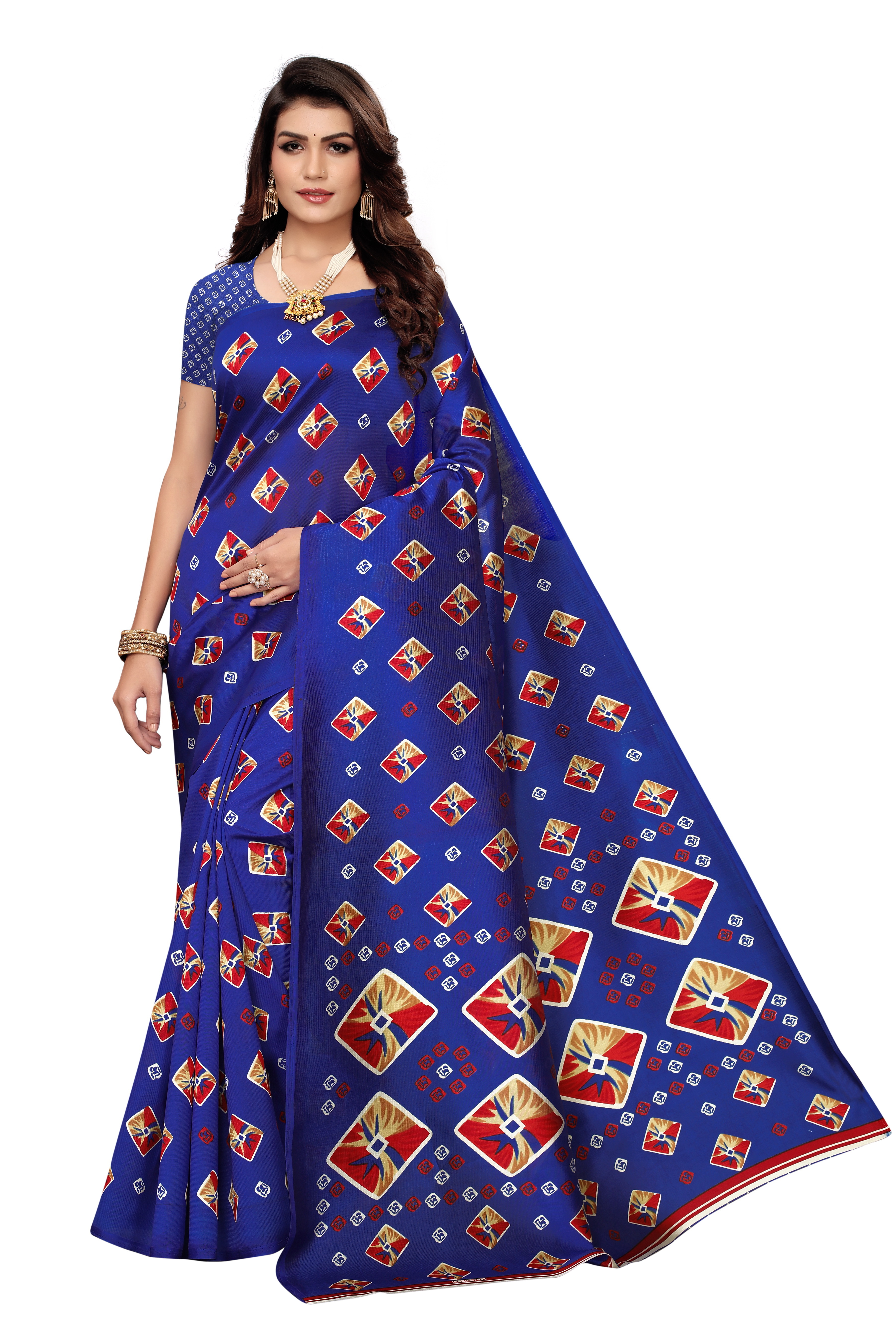 Kalamkari Khadi Silk Printed Saree - Khadi Silk Material 6 Mtr Length 0.8 Mtr Blouse Length | Printed Pattern Suitable For All Seasons