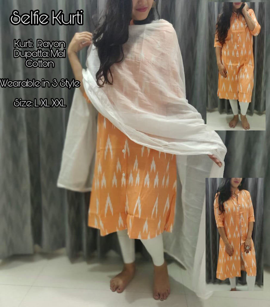 Dry Cleaning 14 Kg Rayon Ikkat Print