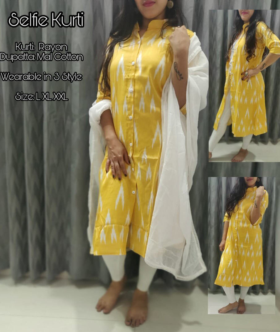 Dry Cleaning 14 Kg Rayon Ikkat Print