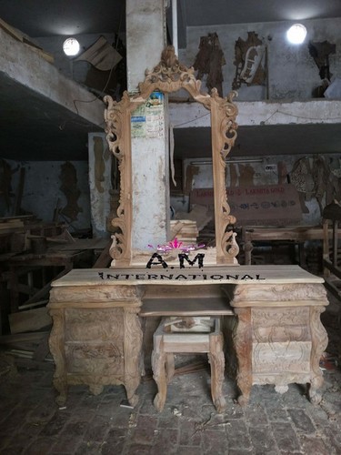हस्तनिर्मित भारतीय डिज़ाइन ड्रेसिंग टेबल