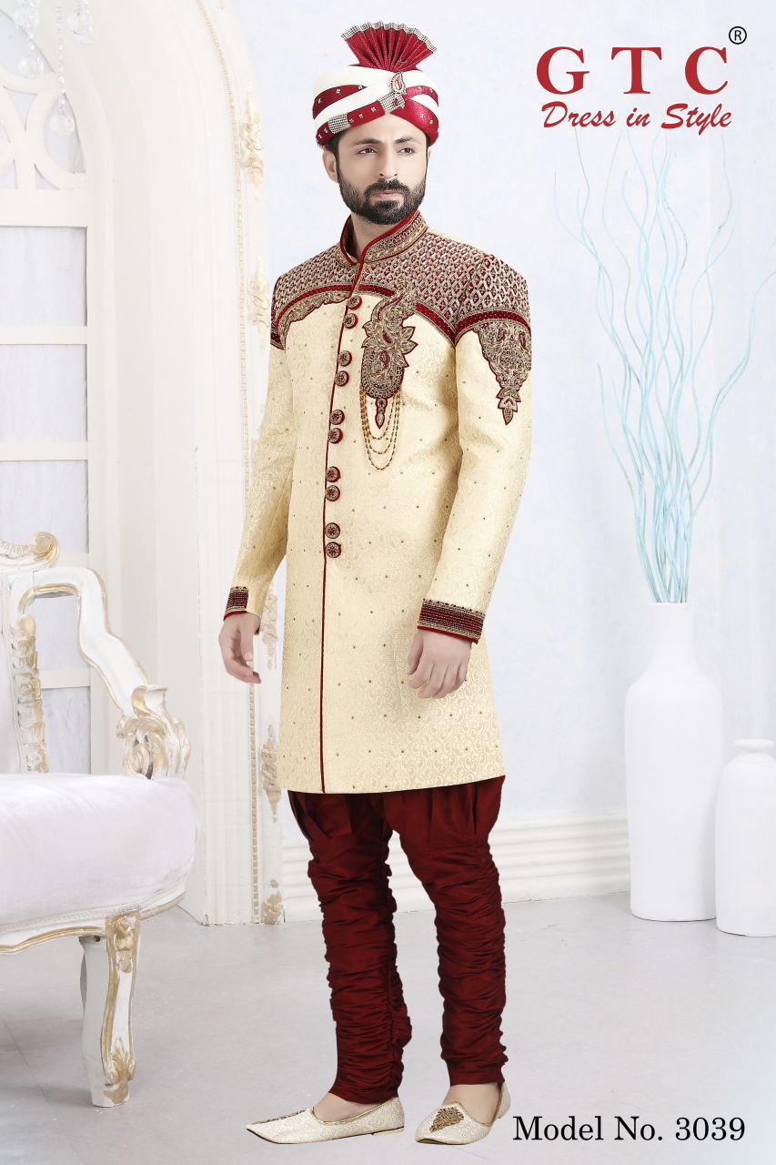 3039 Designer Sherwani Age Group: 16-50