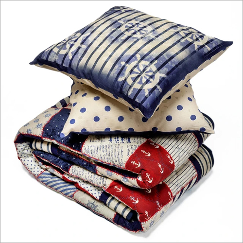 Printed Double Quilt And Cushion Cover Set