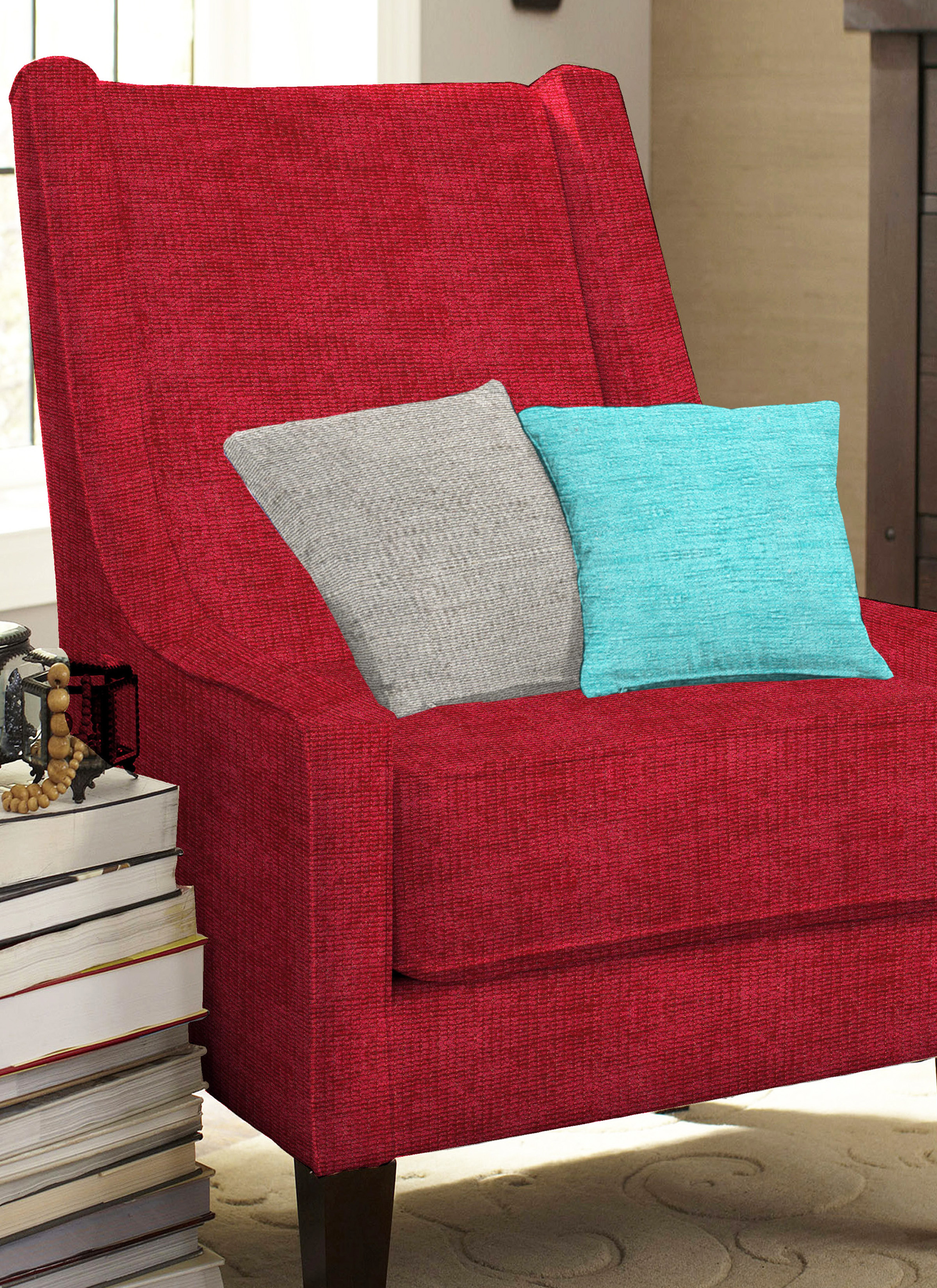 Malfino Cushion - Polyester Material, Stain & Wrinkle Resistant | Tear-resistant, Washable Upholstery For Sofa And Chair Covers