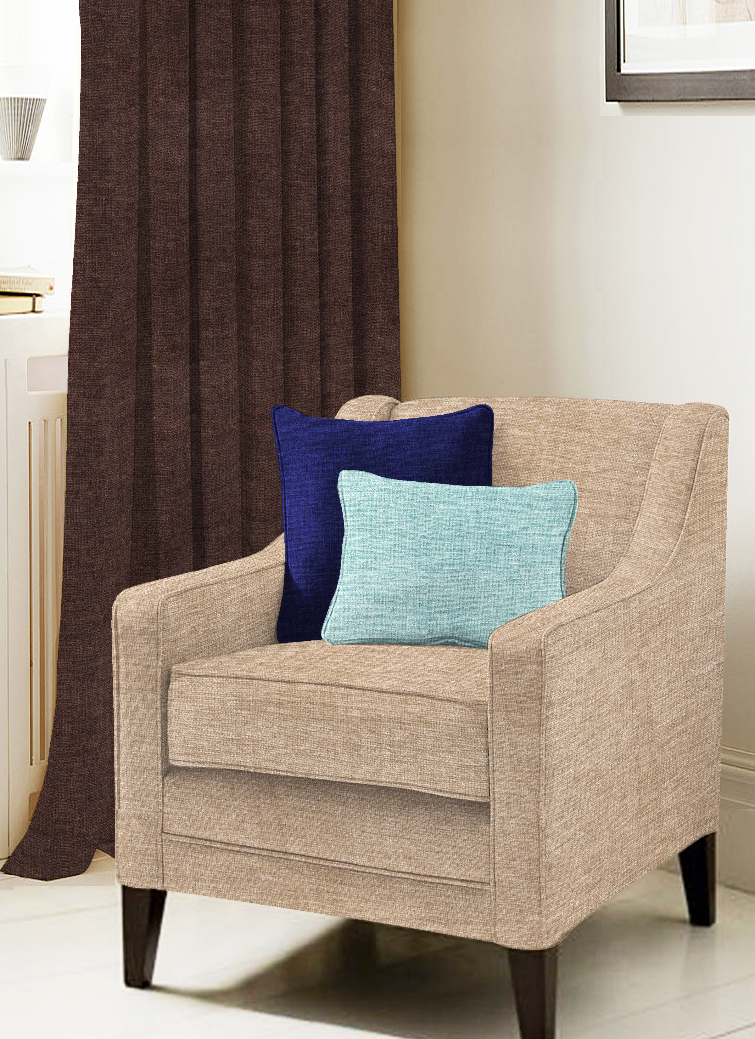 Malfino Cushion - Polyester Material, Stain & Wrinkle Resistant | Tear-resistant, Washable Upholstery For Sofa And Chair Covers