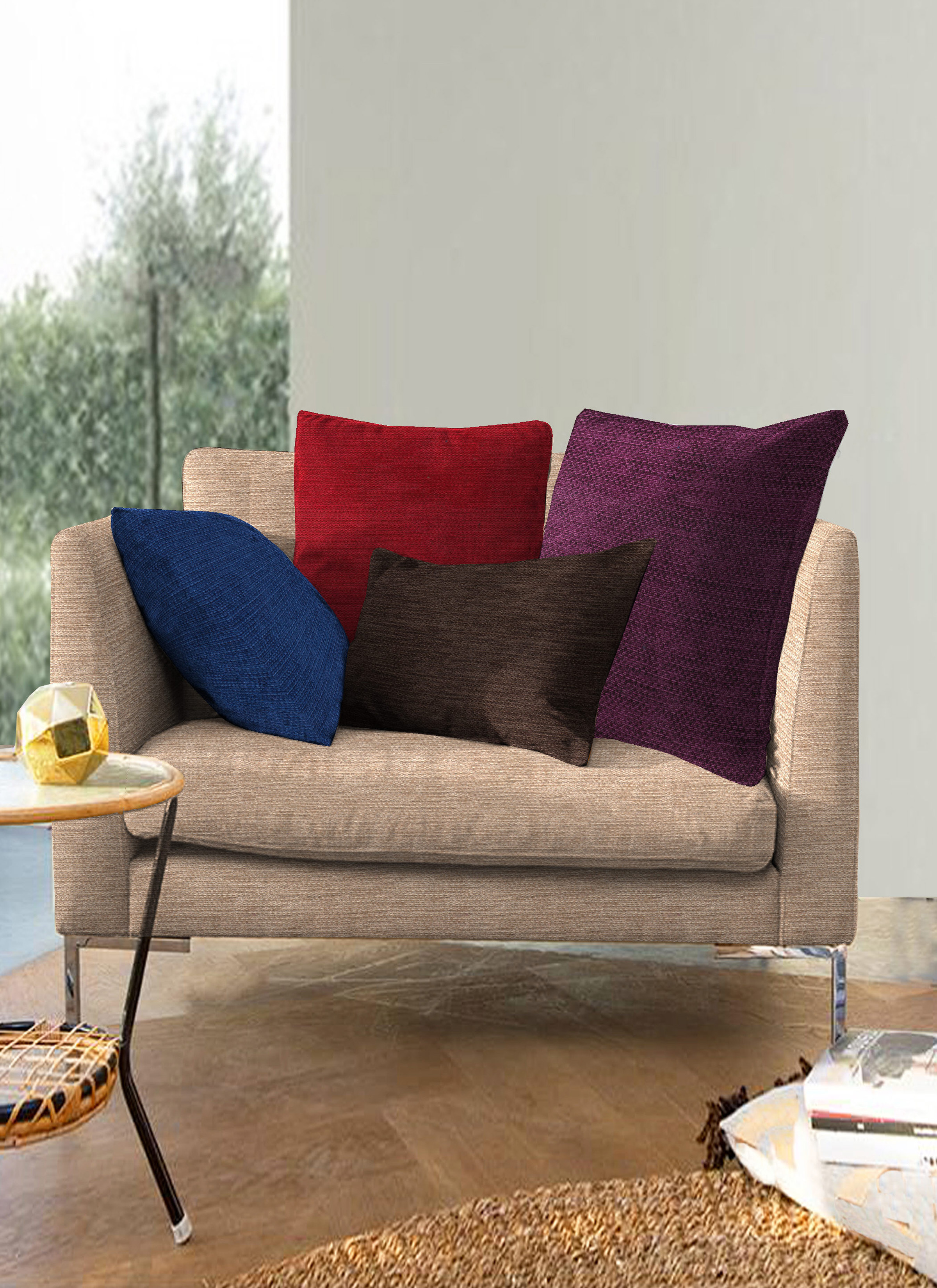 Malfino Cushion - Polyester Material, Stain & Wrinkle Resistant | Tear-resistant, Washable Upholstery For Sofa And Chair Covers
