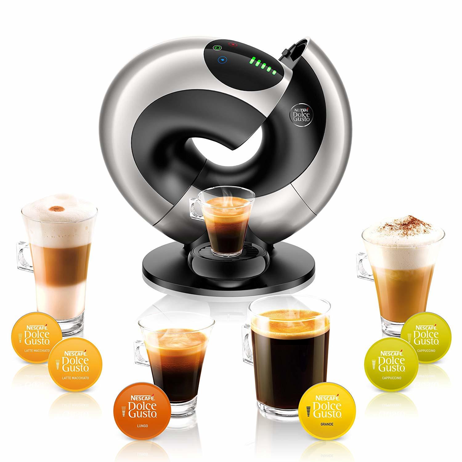 Nescafe Dolce Gusto By De'longhi Eclipse Touch Edg736s Pod Coffee Machine (Silver)