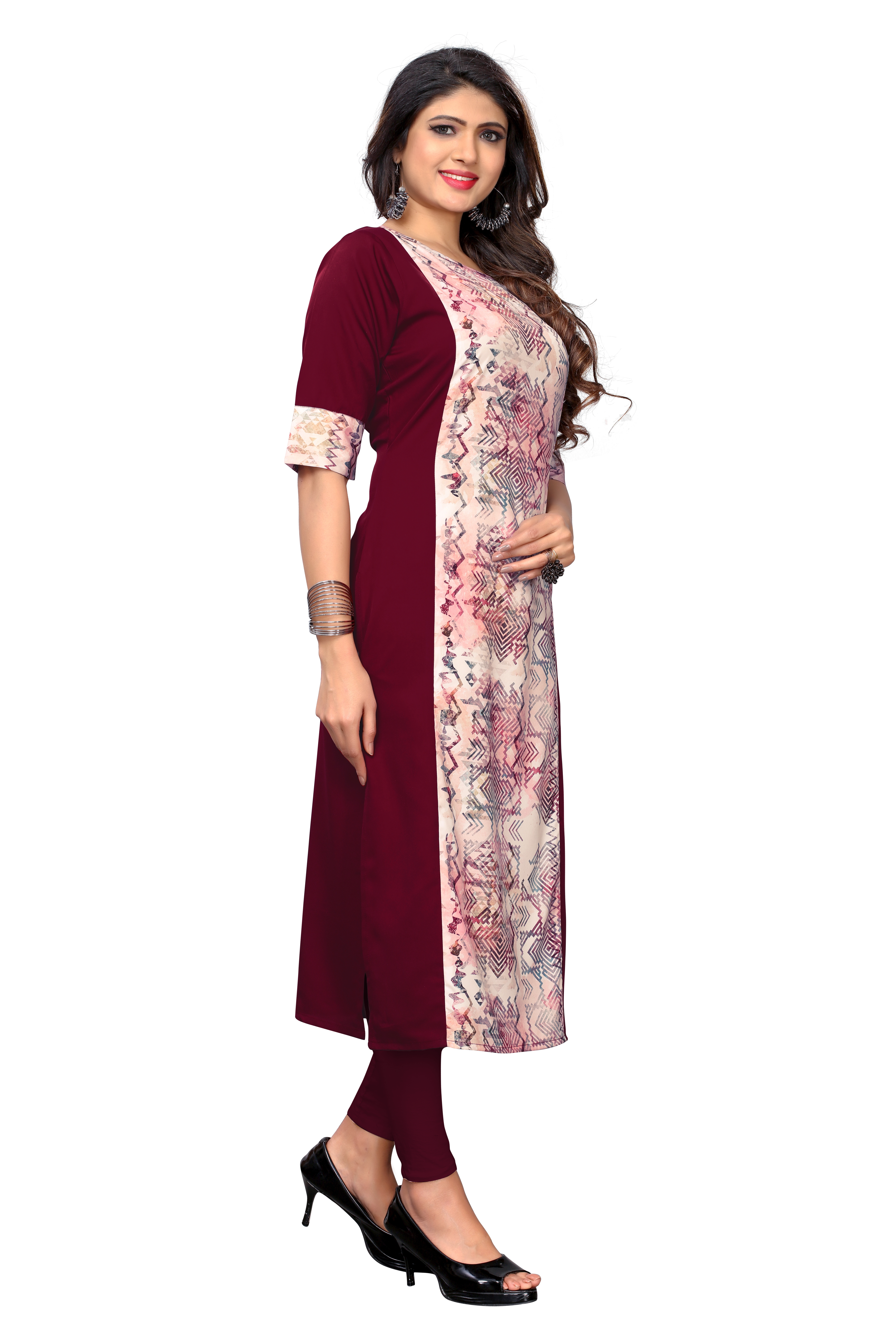New Fancy Printed Kurtii - Cotton, Available Sizes M(38) To 3xl(46), Half Sleeve, Boat Neck, Length Up To 46-47 Inch, Washable, Daily Wear
