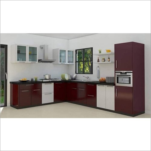 Stylish L Shape Modular Kitchen