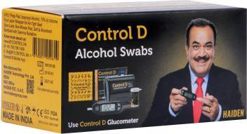 Control D Alcohol Swab 100 Sterile Swabs - Other Material, Ideal for Sanitation | 100 Individually Wrapped Swabs for Enhanced Portability