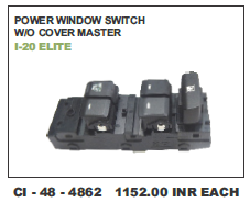 Power Window Switch W/Cover I20 Elite (Cinew) Vehicle Type: 4 Wheeler