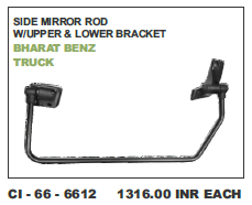 Side Mirror Rod Bharat Benz, Truck (Cinew) Vehicle Type: 4 Wheeler